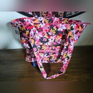 NWT Vera Bradley Vera Tote Recycled Cotton in Rosa Floral